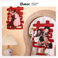 3D Happy Letter Wedding Room Decoration, Flower Car, Cartoon Wedding Model 07 DMAX777