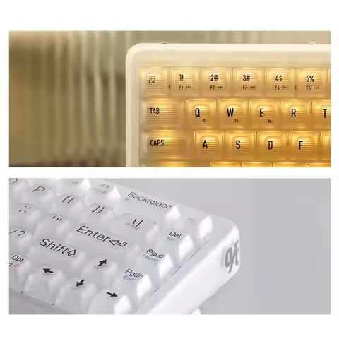 Lofree 1% transparent wireless bluetooth mechanical keyboard girls high value office game computer i