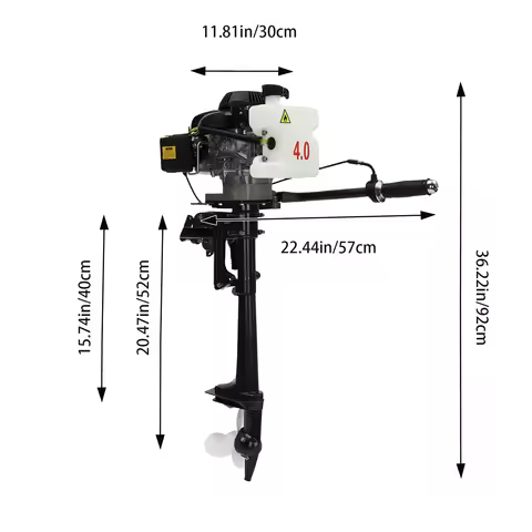 Outboard Motor Fishing Boat Engine 3 HP Outboard Trolling Motor Heavy Duty Outboard Motors for Fishi