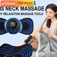 EMS Cervical Massage Stickers | Rechargeable | 15 Intensity Levels | 20-Minute Auto Timer | Portable