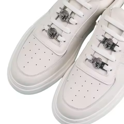 AF1 Buddha Head Peace Shoe Fashion Lace Buckle Metal Shoelace Decorations Shoes Accessories Iron DIY