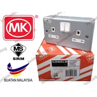 MK DOUBLE 13A SWITCH SOCKET METAL CLAD HEAVY DUTY