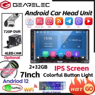 7 Inch Android 11 CarPlay Car Radio Bluetooth WiFi GPS Navigation AUX Input RDS FM Radio Receiver
