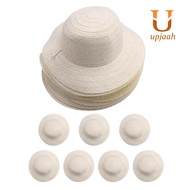 20 Pcs DIY Straw Hat Set Beach Summer Work Farmer Hats for Men Women Kids Cowboy Birthday Party Deco