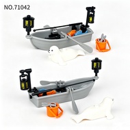 Compatible Lego Fishing Boat Fishing Eagle Fishing Boat Seal Fishing Boat Propeller Speedboat Assaul