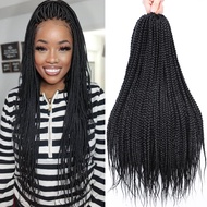 Box Braids Crochet Hair 20 Inch Crochet Braids Pre Looped Crochet Hair for Black Women 6 Packs Small