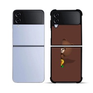 Casing Case Softcase Hardcase Samsung Galaxy Z Flip 3 5G Z Flip 4 5G Cute Brown DF495