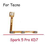 2PCS For Tecno Spark 5 KE5 / Spark 5 Air KD6A / Spark 5 Pro KD7 Power On Off Switch Volume Side Butt