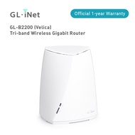 GL-B2200 (Velica) Tri-Band Wireless Mesh Router, 400Mbps (2.4G) + 2x867Mbps (5G), OpenWrt Pre-Instal