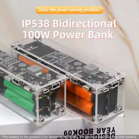 DIY IP5389 pd100w Mobile Power 리듐 18650 Battery 38400mah External Portable Power Bank Fast Charging