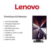 Brand New| Lenovo ThinkVision E24-40 23.8inch FHD IPS Monitor 3 Years Warranty