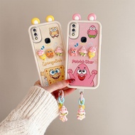 Casing Vivo Y85 Casing Vivo Y89 Casing Vivo V9 Casing Compatible with Leather Pattern Cute 3D Ears S