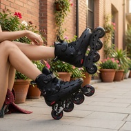 professional street urban fly edege BKB F5 figure flat inline skates shoe high speed adult man women