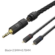 TRN T2 Pro Cáp Nâng Cấp HIFI 16 Lõi Mạ Bạc Đầu Nối BlackMMCX/2Pin Màu Xám Cho TRN VX Pro MT1 ST1 ZSX