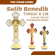 8 CM BENDIKTUS CROSS CAR DASHBOARD CROSS/ CATHOLIC CROSS TABLE CROSS/ CATHOLIC SITTING CROSS/
