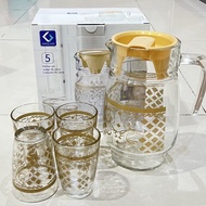 teko drink istanbul - reko kaca 1set - teko dan gelas satu set