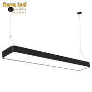Office pendant light, salon pendant light D1,2m R20cm C6cm rounded edge 60w Super Bright - NAVA LED