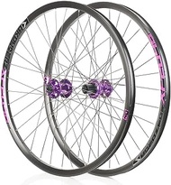 XF2046 Classic MTB Mountain Bike Front &amp; Rear Tubeless Wheelset for Shimano 8-11S - 26/27.5/29" Black Purple