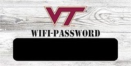 NCAA Virginia Tech Hokies Unisex Virginia Tech University Wifi Password sign, Team Color, 6 x 12