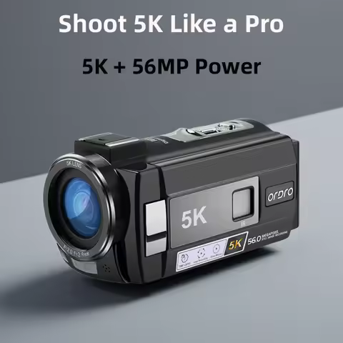 Ordro 5K Digital Video Camcorder Infrared Night Vision Vlog Camera 2024 New Arrivals Camara Support 