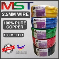 2.5MM Pure Copper 100% PVC Cable / Wayar / Wire Copper Wire Cable 2.5mm PVC Cable PVC Auto Control Wiring Cable Cable