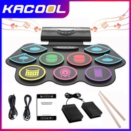 Electronic Drum Kit Digital Built-in Dual Speaker Practice Drum Set Portable Jazz Drum Kit Electric Drum Pad Drum Pad Support Bluetooth APP Drum Set