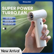 KINSCOTER Portable Handheld Turbojet Fan Multifunction 100 Gear Wind Speed Adjustable 80000 RPM High