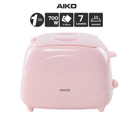 AIKO เครื่องปิ้งขนมปัง รุ่น AK-808 สีชมพู รุ่นใหม่ ***รับประกัน 1ปี