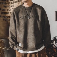 American Heavy Sweatshirt Men's Suede 2024 Street Wear Retro Loose Large Size Top Men bgt115.8.19