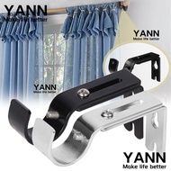 YANN1 Curtain Rod Holder, Metal Hanger for 1 Inch Rod Curtain Rod Brackets,  Hardware Adjustable Home Window Curtain Rod Support for Wall