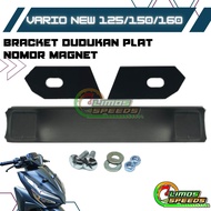bracket dudukan plat nomor magnet Honda Vario new 125, 150, 160.
