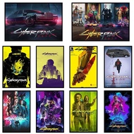 Cyberpunk 2077 Wall Art Poster Cyberpunk Fashion Canvas Art Prints Cyberpunk 2077 Decor Art Movie Pi