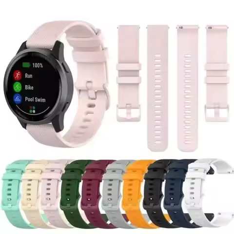 Original Watch Band for Garmin Vivoactive 5 3 Venu 2 SQ Vivoactive 4 4S Forerunner 645 245m Silicone