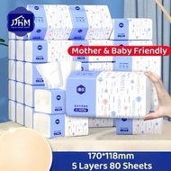 【SG Stock】Tissue Paper 5 Ply Thickened 400 Sheets Toilet Paper Tissue Kleenex Tissue Large Toilet Ro