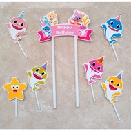 Baby Shark cake topper A set Of Baby Shark Theme Birthday cake Decorations