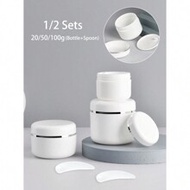1/2set 20g/50g/100g Empty Cosmetic Jar, Refillable Travel Toiletries Container, Mask DIY Bottle With