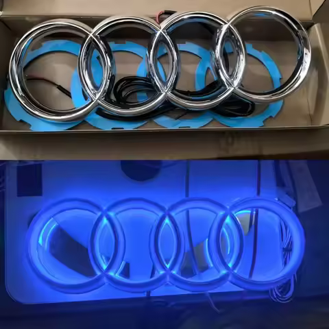 1pcs For audi A3 A4 A5 A6 A7 A8 S3 S4 S5 S6 S7 Q3 Q5 Q7 Refitted LED emblem Lamp Car Front Grill 4Ri