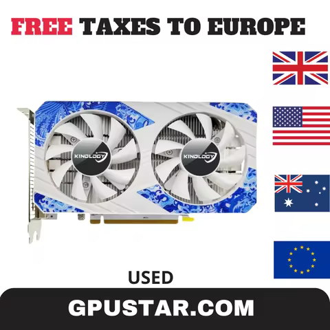 USED Kinology RX 580 8GB 2048SP Brand New Video Graphics Card for Gaming RTX 16GB Optional GPU Radeo