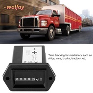 YOLANDA Engine Hour Meter, 12-36V DC Hour Meter Timer, Universal Timer Mechanical Hour Meter Outboar