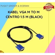 KVC321 | Cable VGA M To M CENTROO 1.5 M (Blue Silver Head Black Cable) - VGA Cable 3+2 - 30 CCS (Coo