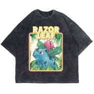 OVERSIZE RAZOR LEAF WASHING VINTAGE TEE (WASHING T-SHIRT)