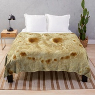 Mexican Burrito Pattern Flannel Blanket Food Theme Decoration Funny Blanket Super Soft Warm Blanket 