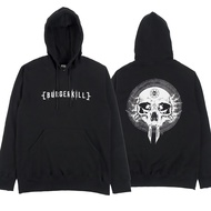 Hoodie Zipper Burgerkill X Maternal Disaster Bahan Katun Fleece ( adem Tidak Berbulu ) SIze M L XL X