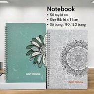 XO B5 HUERARUMO spring notebook, 80-120 pages of 100gsm premium paper with 100% FSC certification, o