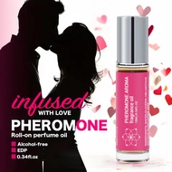 Minyak Wangi Feromon Roll-On Wanita, Saiz Perjalanan, Aroma Memikat, Minyak Wangi Tahan Lama, 0.34 F