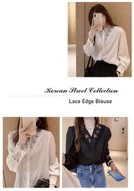 Tailory Wardrobe Korean Street Collection Lace Edge Blouse (C117)