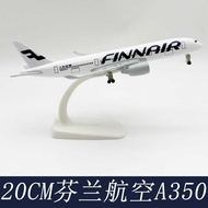 20CM Alloy Airplane Model Finland 350 Souvenir Collectibles Airguest 350 Finland Airlines