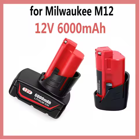 High-Capacity 3Ah & 6Ah Compatible with Milwaukee 12V M12 cordless tools Rechargeable Battery