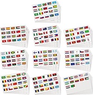 Hooqict 960 Pieces World Flag Stickers 192 Country Flags of The World Mini Flags Passport Stickers f