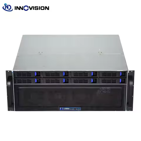 Compact 4U Server Chassis, 400mm Depth 8 Hot-Swappable Hard Drive Bays Support Max EATX Motherboard 